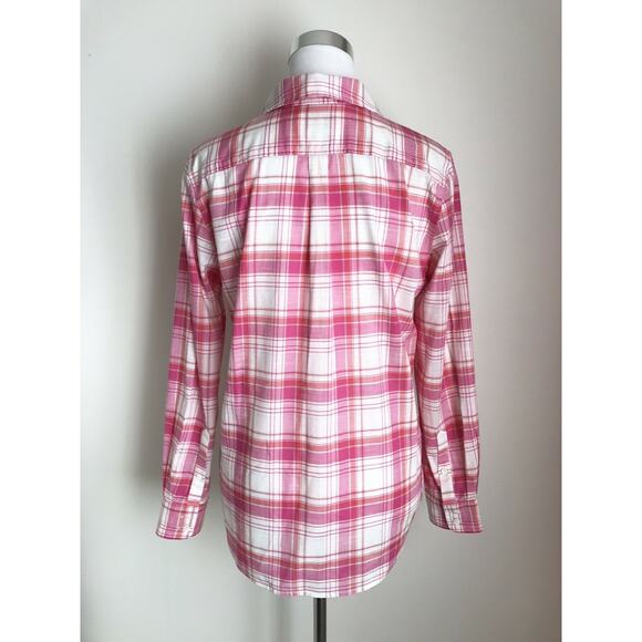 Vineyard Vines Relaxed Fit Plaid Shirt Button Up Blouse Whale Logo Womens Size 4 - Picture 6 of 10